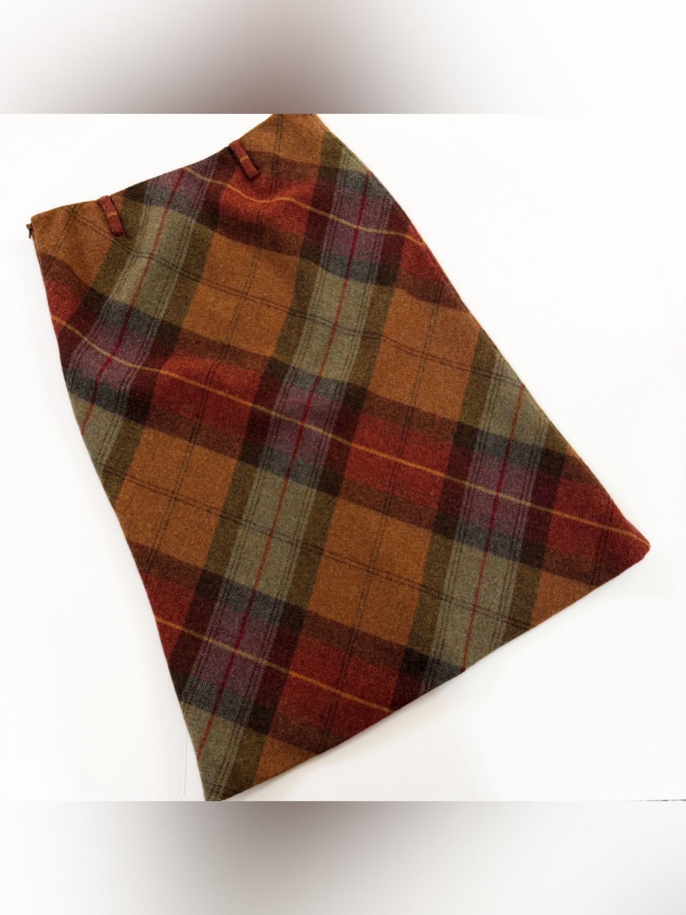 Vintage Ralph Lauren Skirt Womens 8 100% Wool Plaid Equestrian - Picture 6 of 6